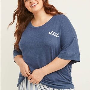 NWT Lane Bryant Cozy, Blue Sleep Tee